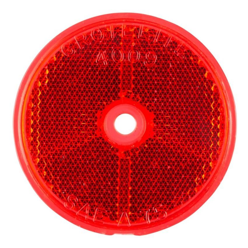 GROTE LIGHTING 40092 Sealed Center-Mount Reflector, Red