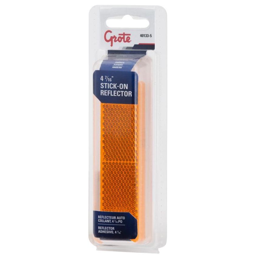 GROTE LIGHTING 40133-5 Mini Stick-On / Screw-Mount Rectangular Reflectors, Amber