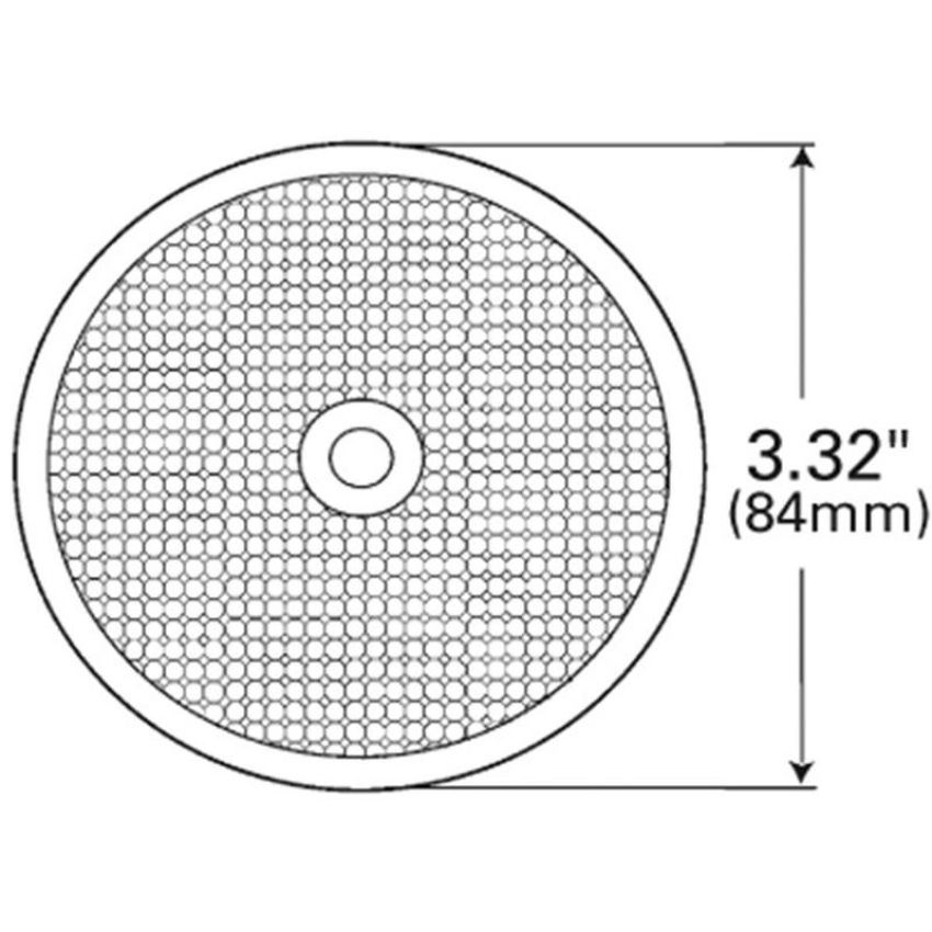 GROTE LIGHTING 40152 Sealed Center-Mount Reflector, Red