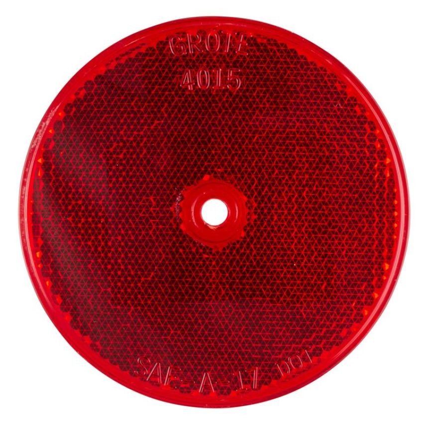 GROTE LIGHTING 40152 Sealed Center-Mount Reflector, Red