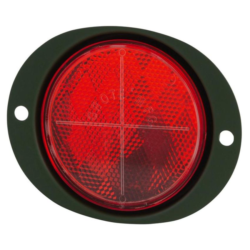 GROTE LIGHTING 40162 Steel Two-Hole Mounting Reflector, Military Green w/ Gasket