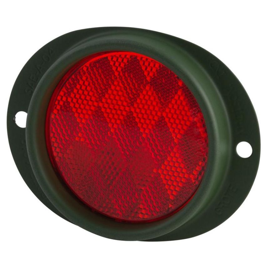 GROTE LIGHTING 40162 Steel Two-Hole Mounting Reflector, Military Green w/ Gasket
