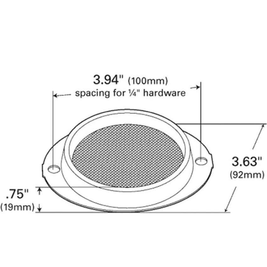 GROTE LIGHTING 40192 Steel Two-Hole Mounting Reflector, Silver Housing w/ Gasket