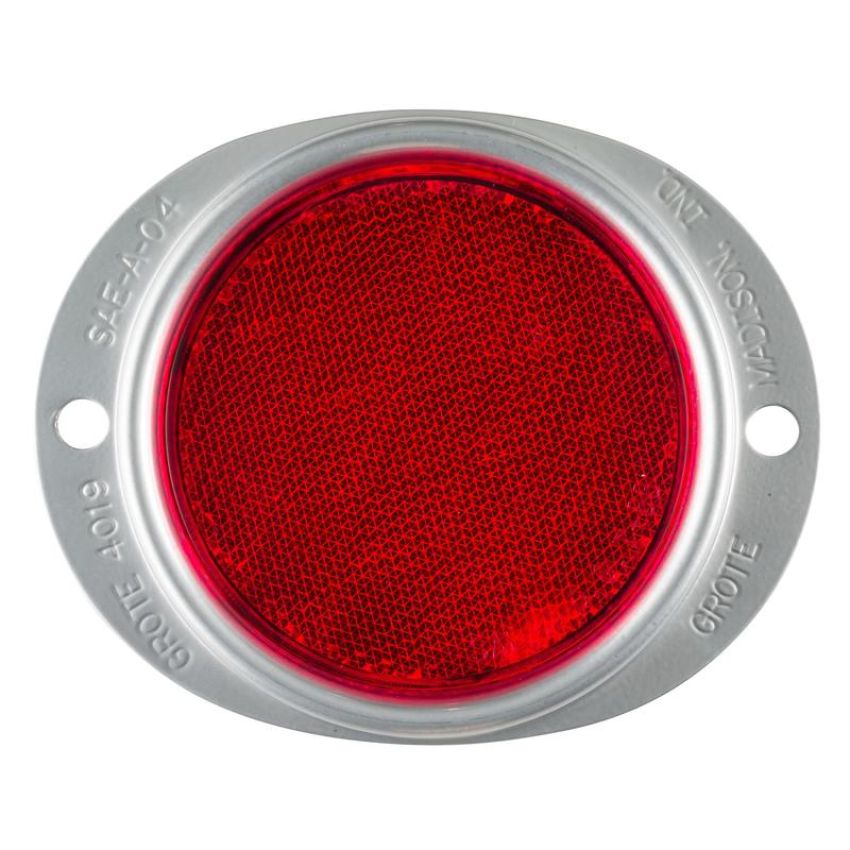 GROTE LIGHTING 40192 Steel Two-Hole Mounting Reflector, Silver Housing w/ Gasket