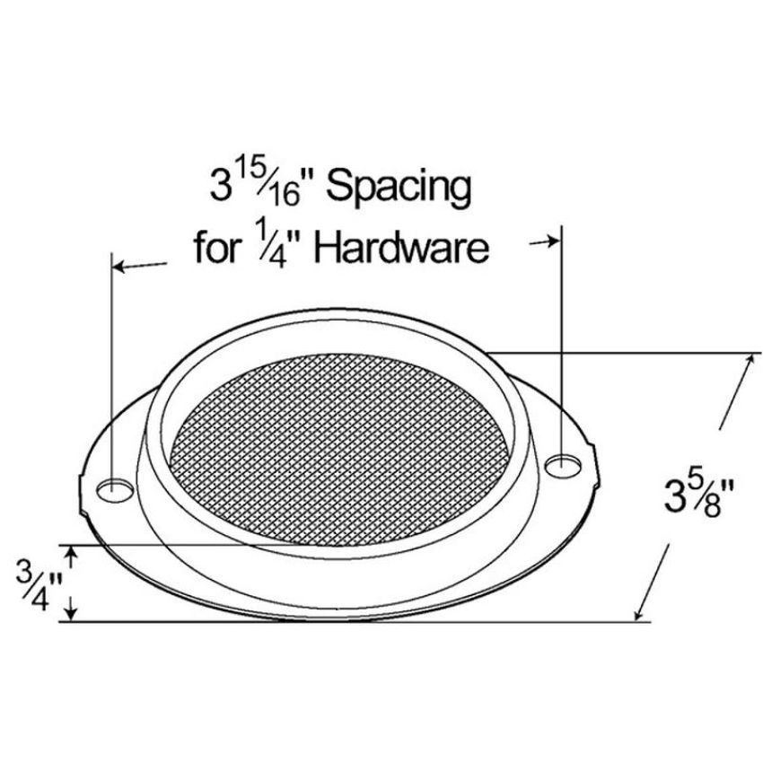 GROTE LIGHTING 40193 Steel Two-Hole Mounting Reflector, Silver Housing w/ Gasket