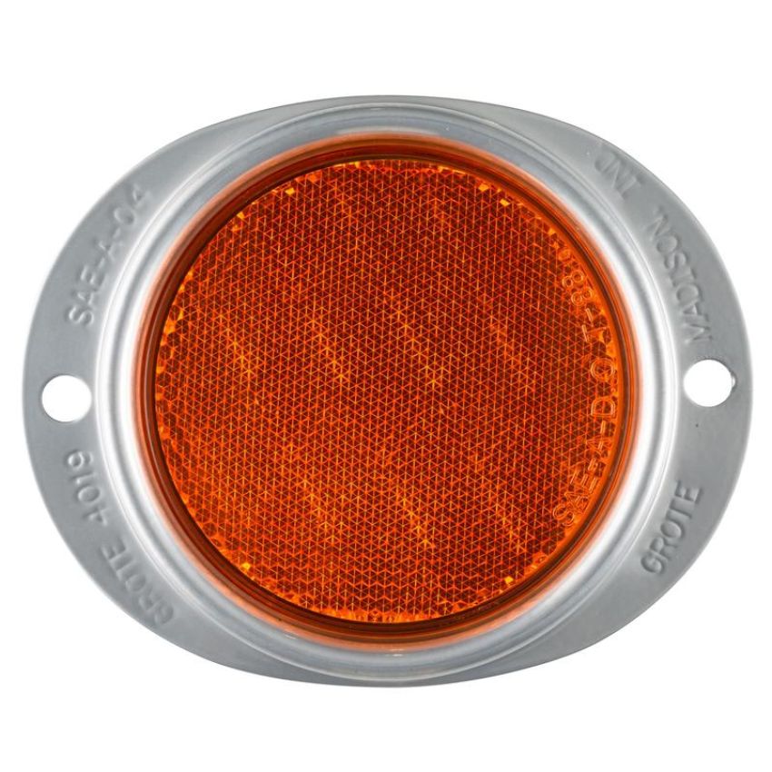 GROTE LIGHTING 40193 Steel Two-Hole Mounting Reflector, Silver Housing w/ Gasket