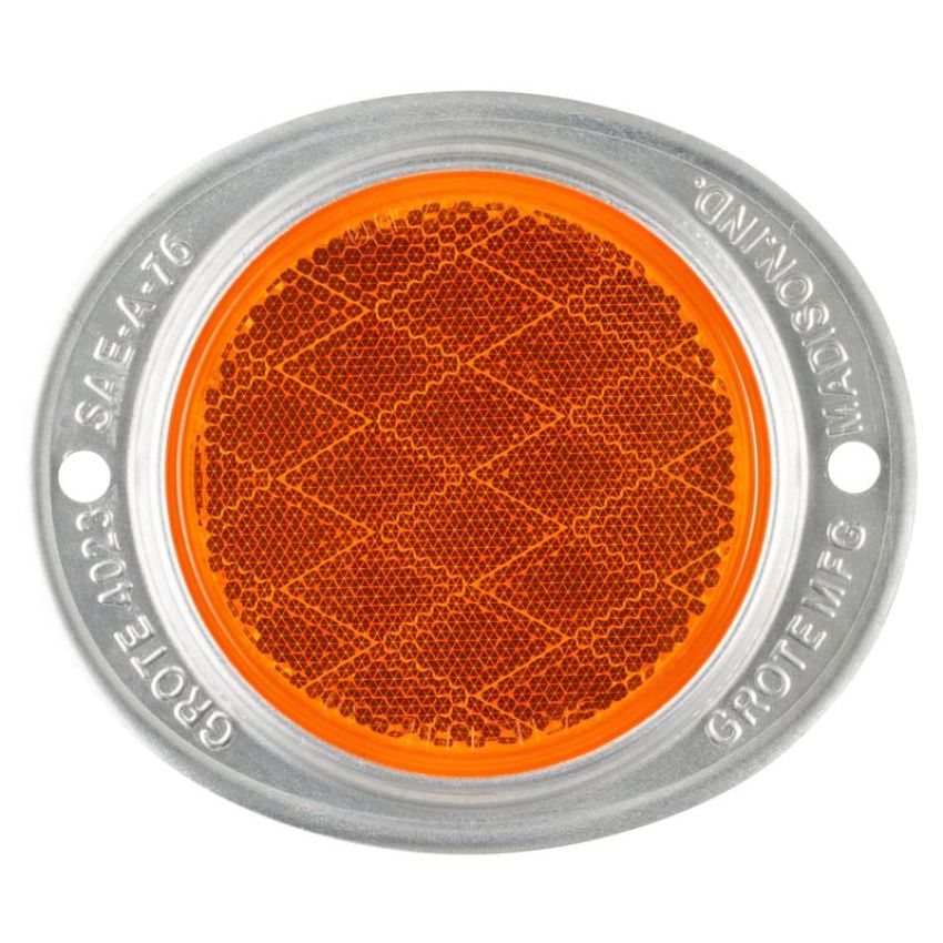 GROTE LIGHTING 40233 Aluminum Two-Hole Mounting Reflectors, Amber