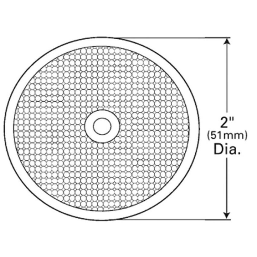 GROTE LIGHTING 41012 Sealed Center-Mount Reflector, 2