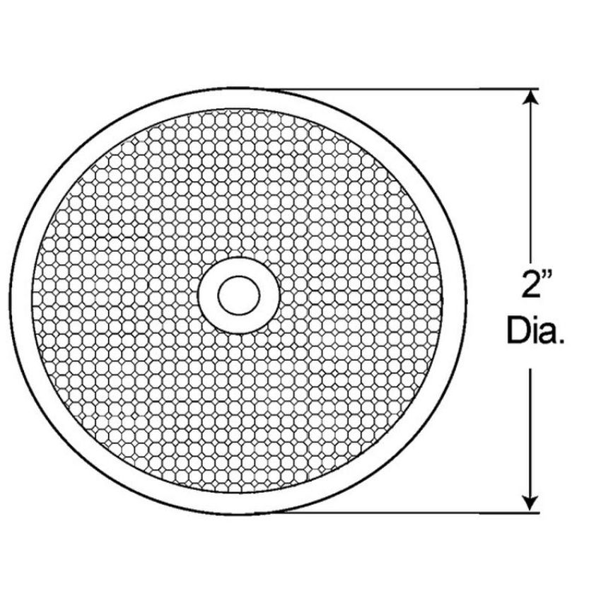 GROTE LIGHTING 41013 Sealed Center-Mount Reflector, 2