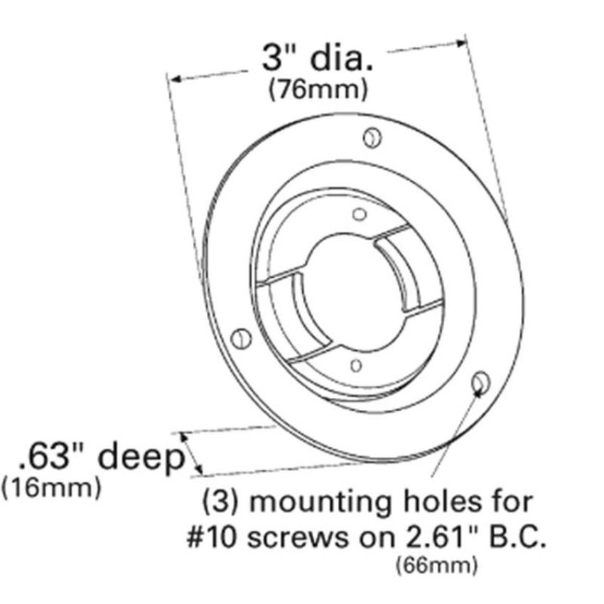 GROTE LIGHTING 43153 Theft-Resistant Mounting Flange For 2