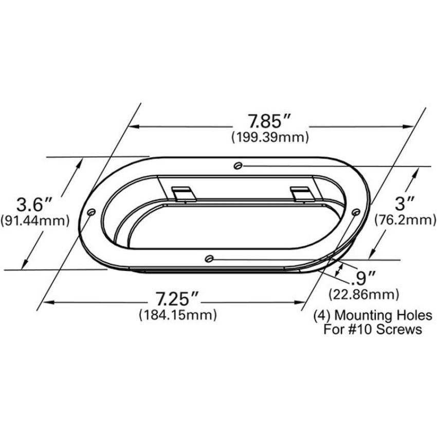 GROTE LIGHTING 43222 Theft-Resistant Mounting Flange For 6