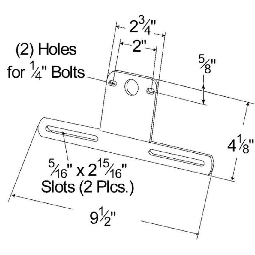 GROTE LIGHTING 43272-5 License Plate Bracket, Black