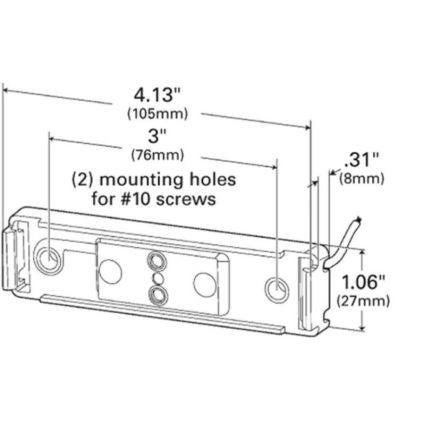 GROTE LIGHTING 43850 Low Profile Mounting Bracket, Gray