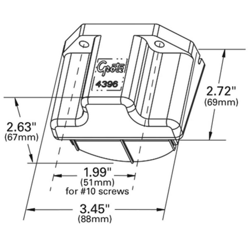 GROTE LIGHTING 43960 License Light Mounting Brackets, Gray