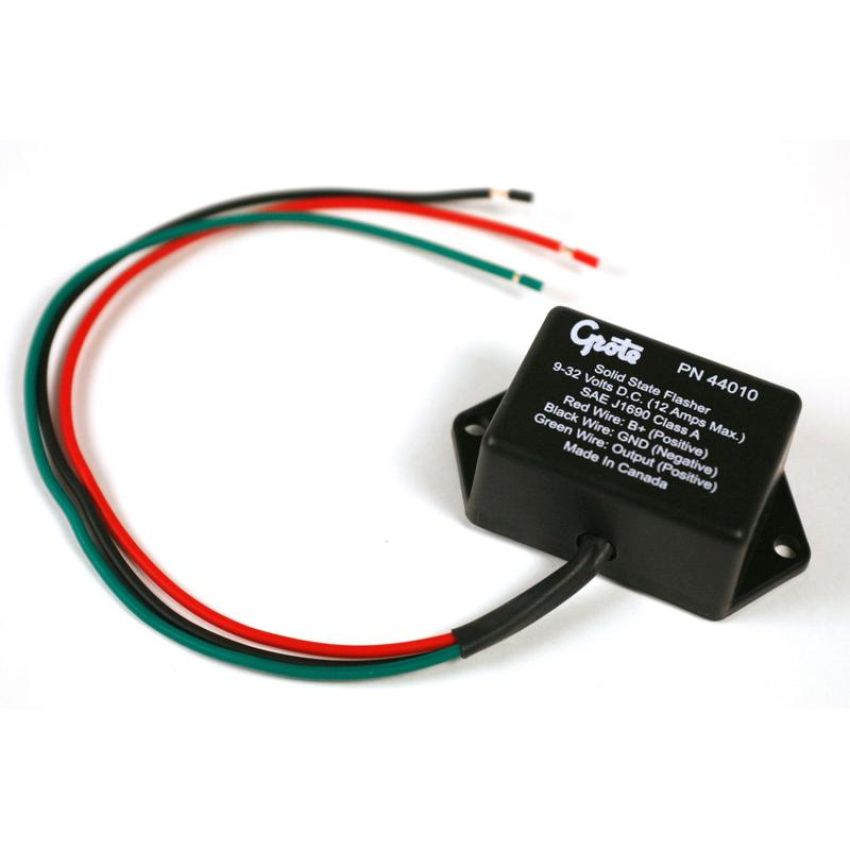 GROTE LIGHTING 44010 Solid-State Electronic Flasher, 3-Wire