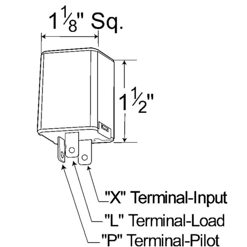 GROTE LIGHTING 44860 3 Pin Flashers, 3 Terminal (Pilot), 24V