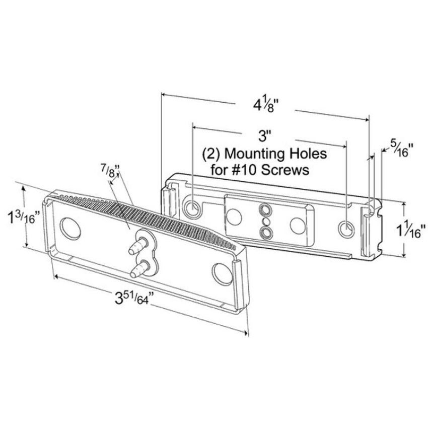 GROTE LIGHTING 45092 Rectangular Clearance Marker Lights, Kit (46742 + 43850)