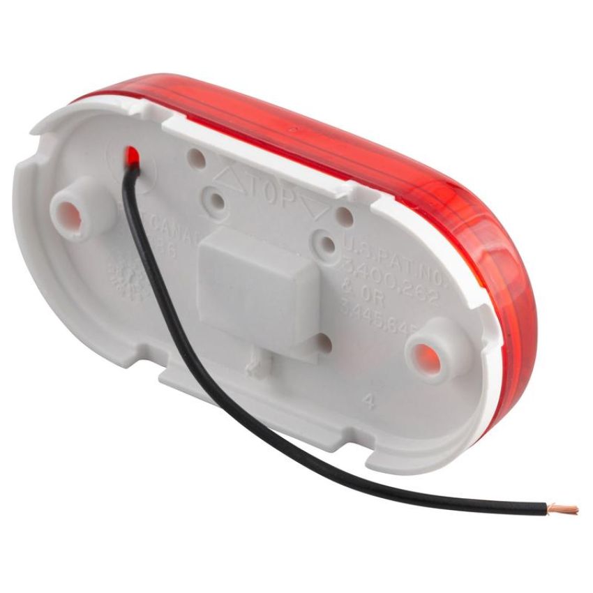 GROTE LIGHTING 45262 Two-Bulb Oval Pigtail-Type Clearance Marker Lights, Optic Lens
