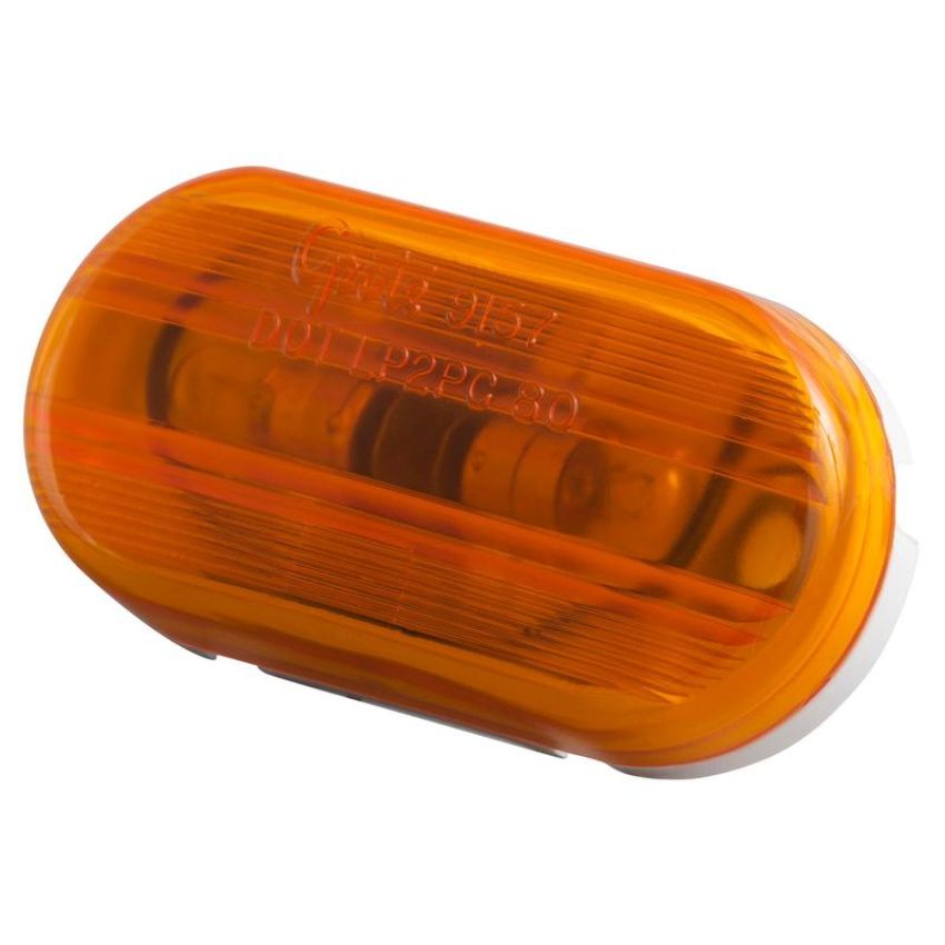 GROTE LIGHTING 45263 Two-Bulb Oval Pigtail-Type Clearance Marker Lights, Optic Lens