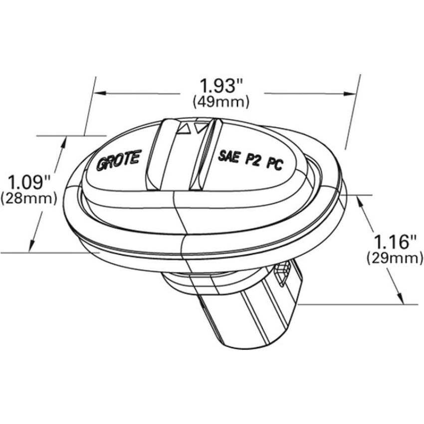GROTE LIGHTING 45302 MicroNova® LED Clearance Marker Lights, Red, Hardshell