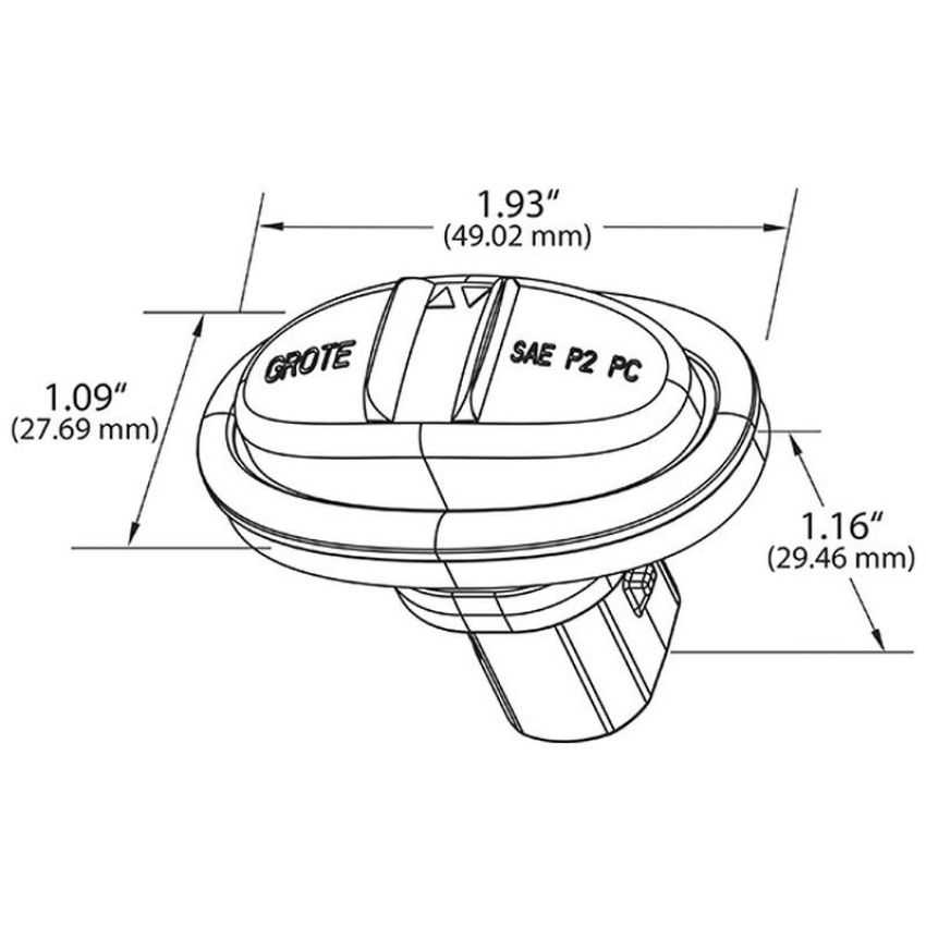 GROTE LIGHTING 45303 MicroNova® LED Clearance Marker Lights, Amber, Hardshell