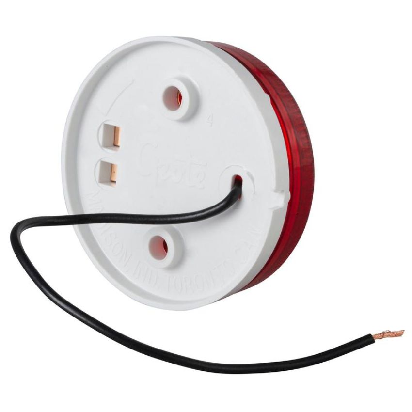 GROTE LIGHTING 45412 CLR/MKR LMP,RED,RND SURFACEMNT,SNGL BULB