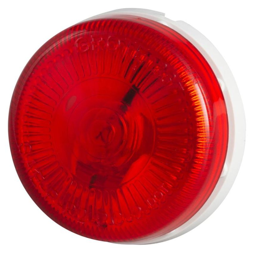 GROTE LIGHTING 45412 CLR/MKR LMP,RED,RND SURFACEMNT,SNGL BULB