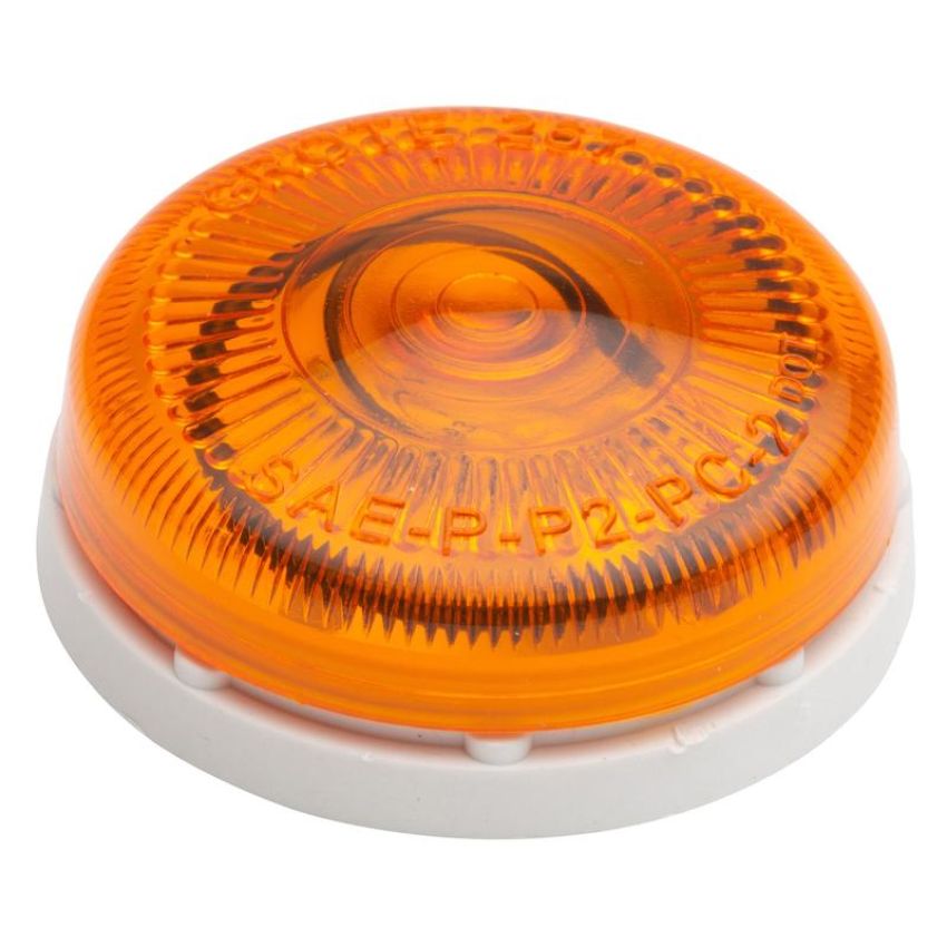 GROTE LIGHTING 45413 CLR/MKR LAMP,YEL,RND SRFCEMNT,SNGL BULB