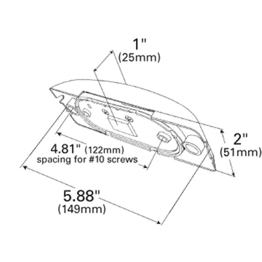 GROTE LIGHTING 45442 Two-Bulb Turtleback® Clearance Marker Lights, No-Splice, Optic Lens, Red