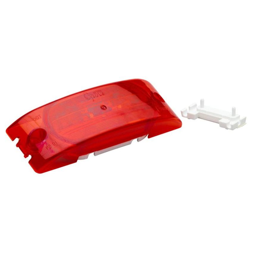 GROTE LIGHTING 45442 Two-Bulb Turtleback® Clearance Marker Lights, No-Splice, Optic Lens, Red