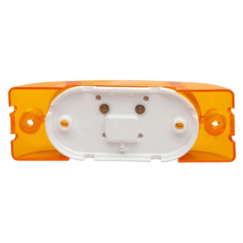 GROTE LIGHTING 45443 Two-Bulb Turtleback® Clearance Marker Lights, No-Splice, Optic Lens, Amber