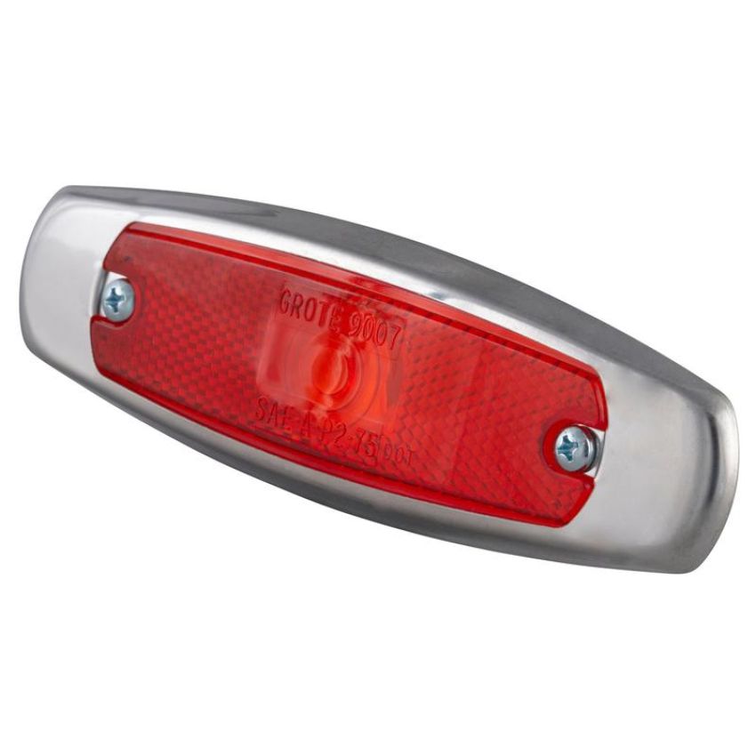 GROTE LIGHTING 45662 Low-Profile Clearance Marker Lights, Built-in Reflector, w/ Bezel