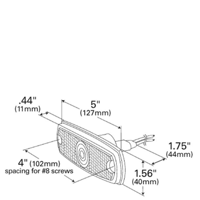 GROTE LIGHTING 45712 Low-Profile Clearance Marker Lights, Built-in Reflector, w/out Bezel