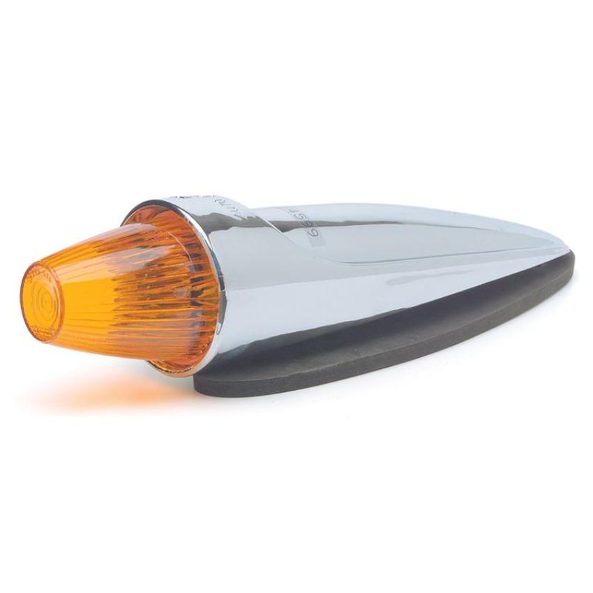 GROTE LIGHTING 45993 CAB MKR,YEL/CHRM SHOCK MNT TORPEDO STYLE