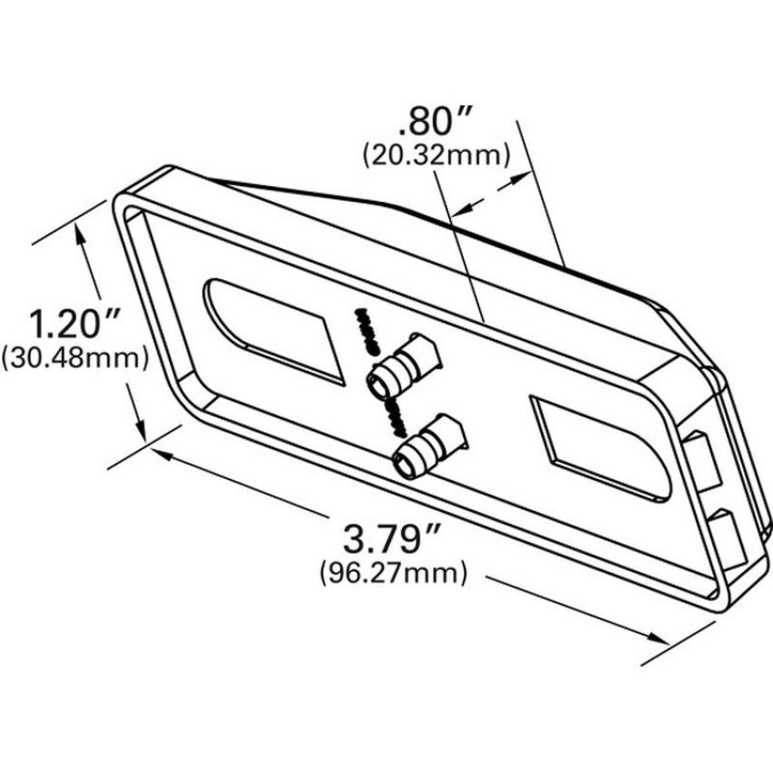 GROTE LIGHTING 46740 Rectangular Clearance Marker Lights, Split Lens