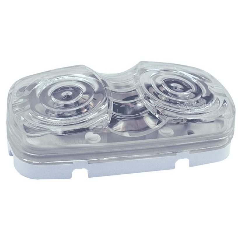 GROTE LIGHTING 46791 CLR/MKR,CLR,DRMLD 2-BULB SQ CRNR UTILITY