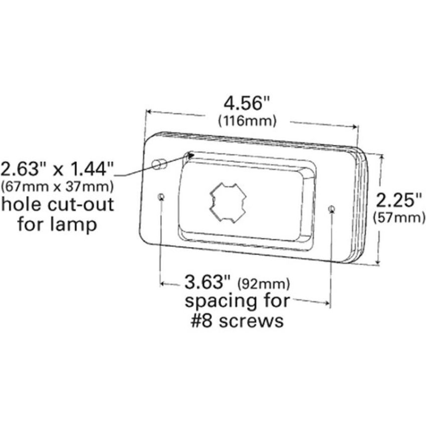 GROTE LIGHTING 46913 Flush-Mount Cab Marker Light, Amber