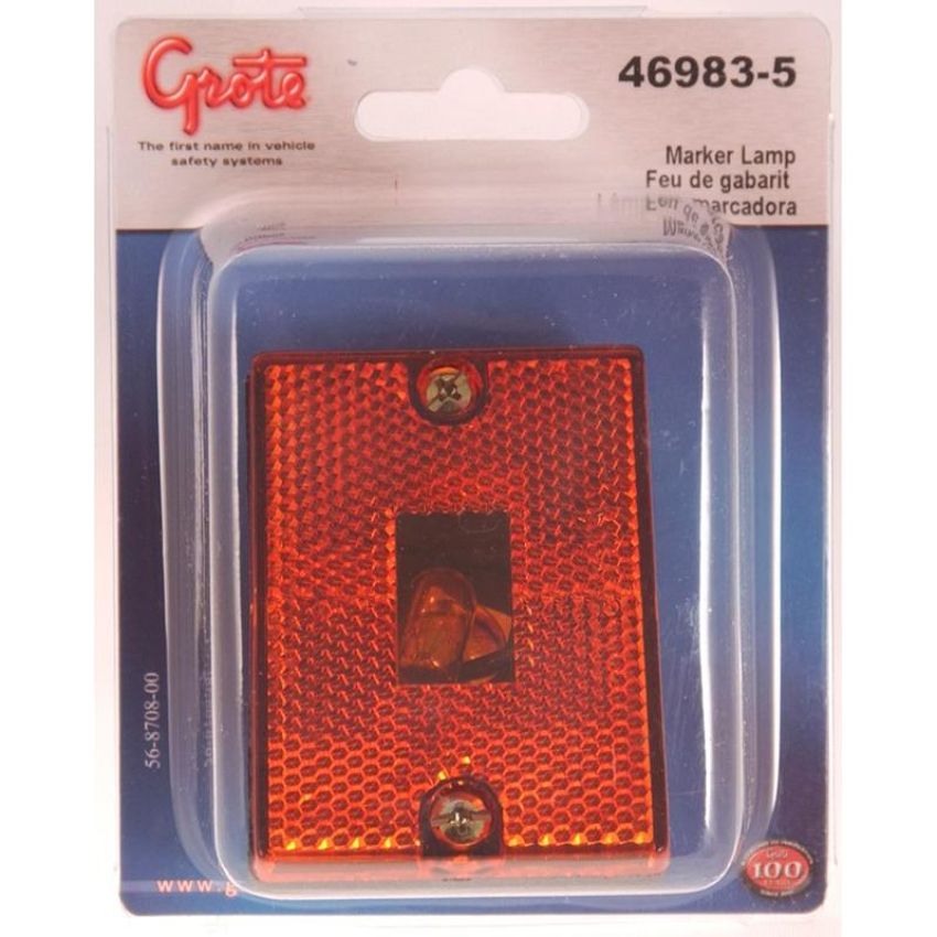 GROTE LIGHTING 46983-5 CLR/MKR,YEL,INCAND.,STUD MOUNT,RETAIL PK