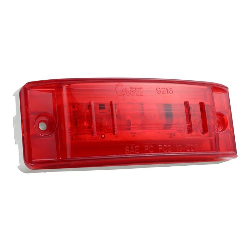 GROTE LIGHTING 47162 CLR/MKR LAMP,RED,SNOVALED TRTLBK II,PC