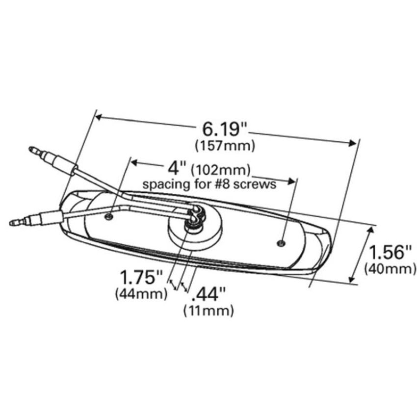 GROTE LIGHTING 47252 SuperNova® Low-Profile LED Clearance Marker Lights, w/ Bezel