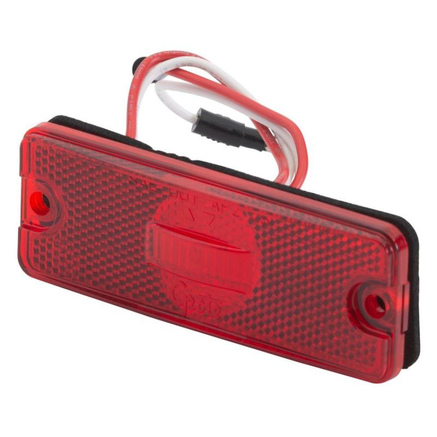GROTE LIGHTING 47732 Sealed Rectangular LED Clearance Marker Lights, Red