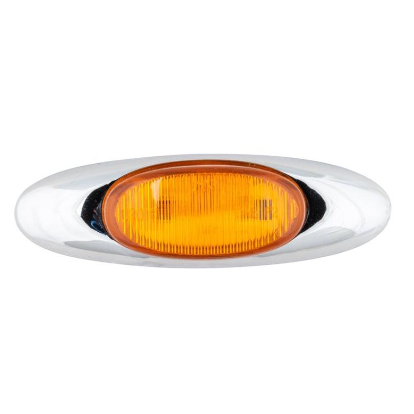 GROTE LIGHTING 47953 MicroNova® LED Clearance Marker Lights, Amber, with Chrome Bezel