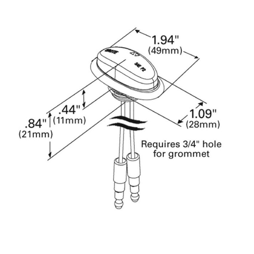 GROTE LIGHTING 47962 MicroNova® LED Clearance Marker Lights, Red, with Grommet