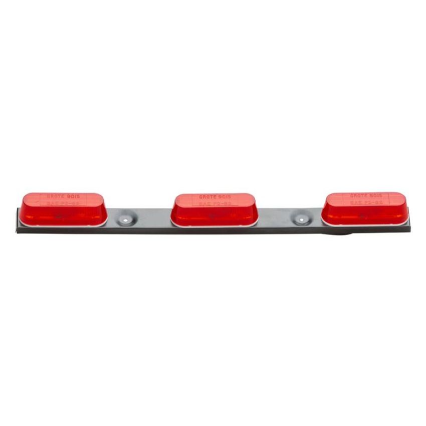 GROTE LIGHTING 49062 CLR/MKR LAMP, RED, THIN-LINE BAR
