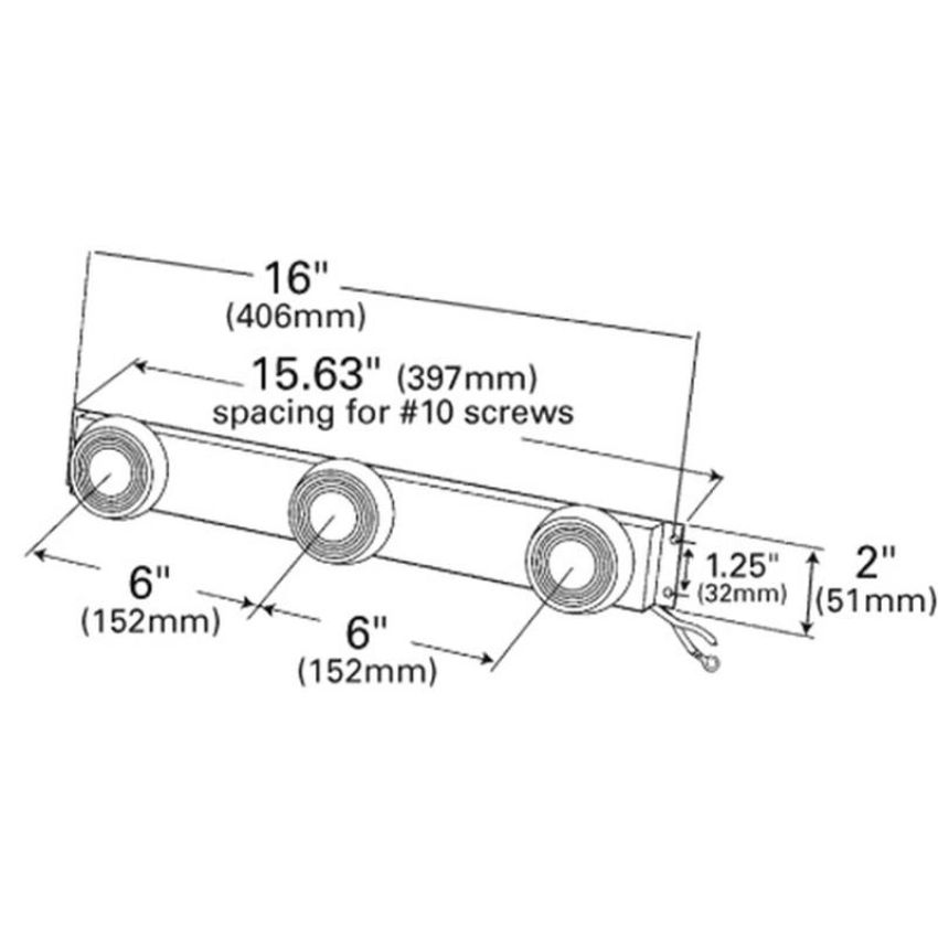 GROTE LIGHTING 49142 Low-Profile Light Bars, 4581 Round Series