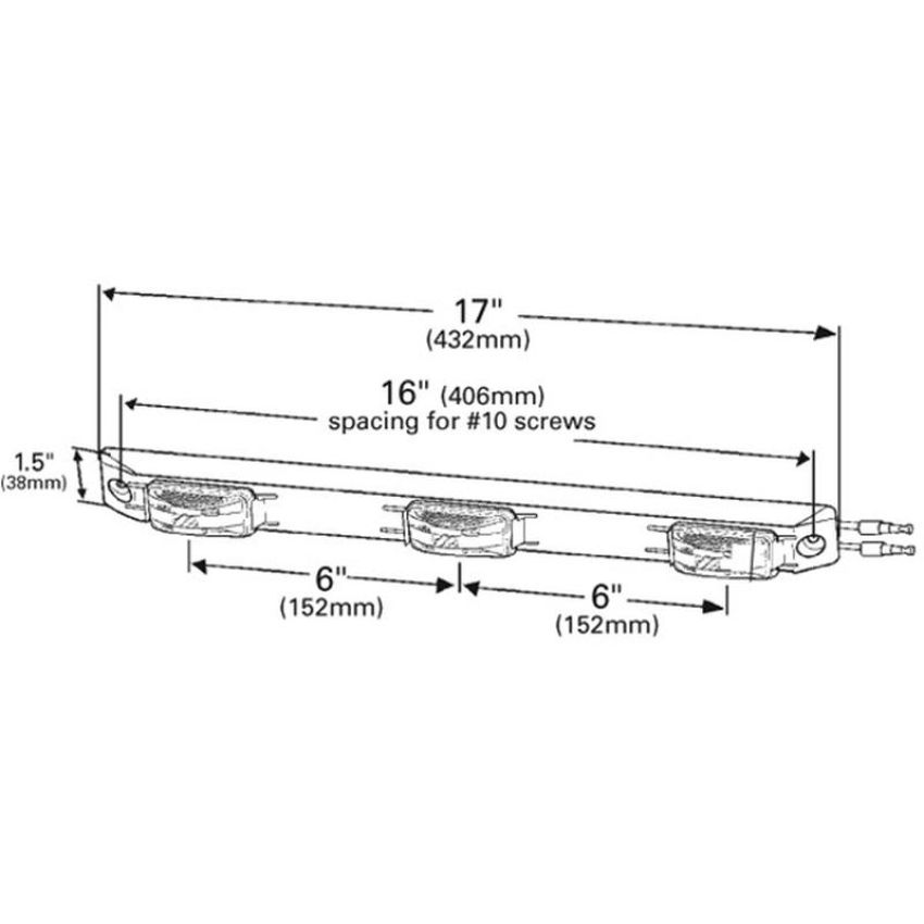 GROTE LIGHTING 49182 SuperNova® LED Light Bars, Red