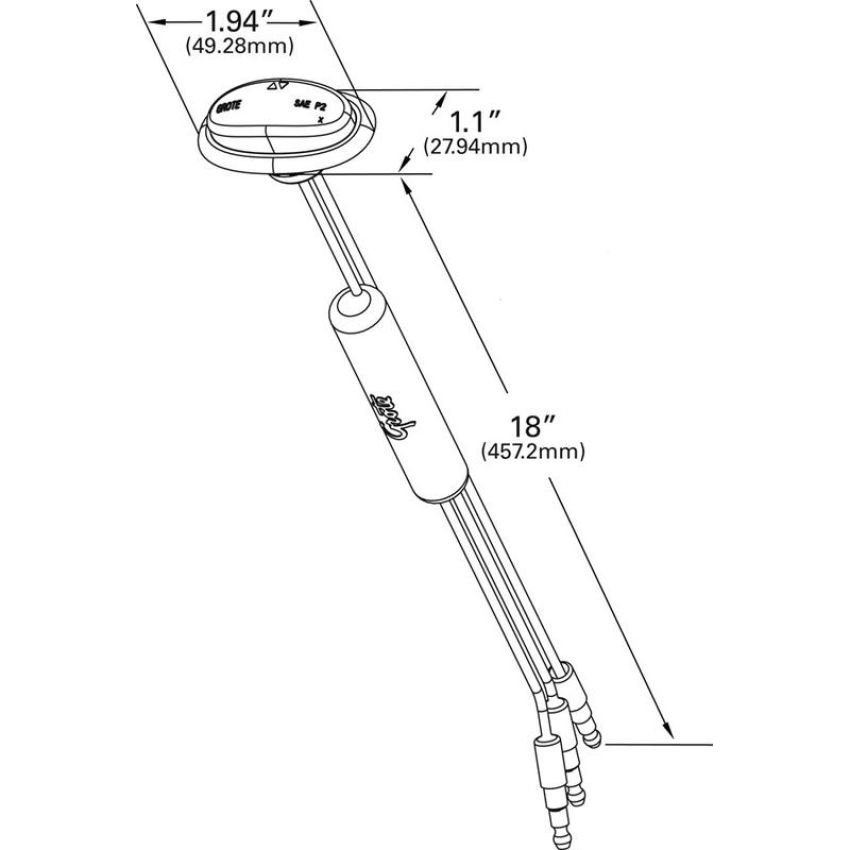 GROTE LIGHTING 49372 CLR/MKR,RED,MCRNV LED,DUAL INT,P2,W/GRMT
