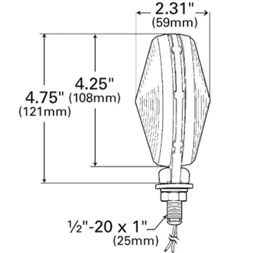 GROTE LIGHTING 50630 Thin-Line Double-Face Light, Double Contact