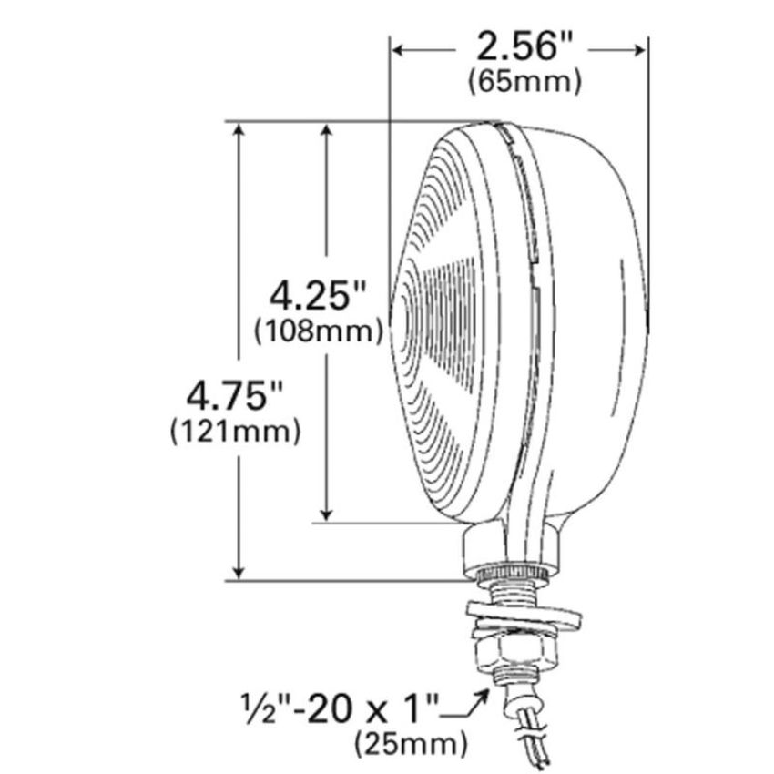 GROTE LIGHTING 50642 Single-Face Lights, Double Contact