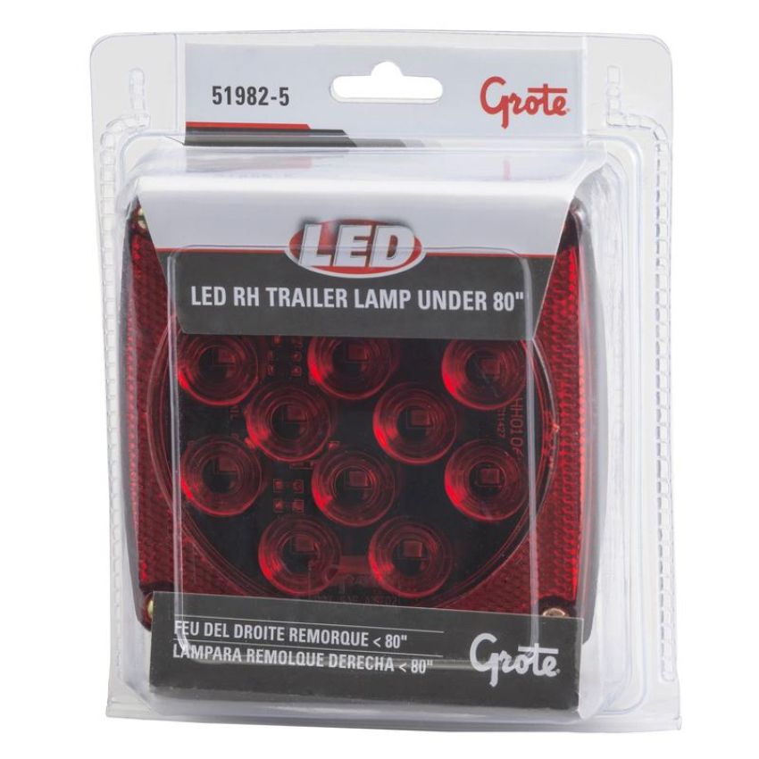 GROTE LIGHTING 51982-5 STT,RED,UNDER 80